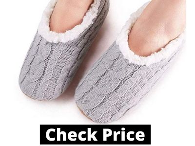 VERO MONTE 2 Pairs Womens Thick & Warm Slipper Socks with Grippers - House Socks